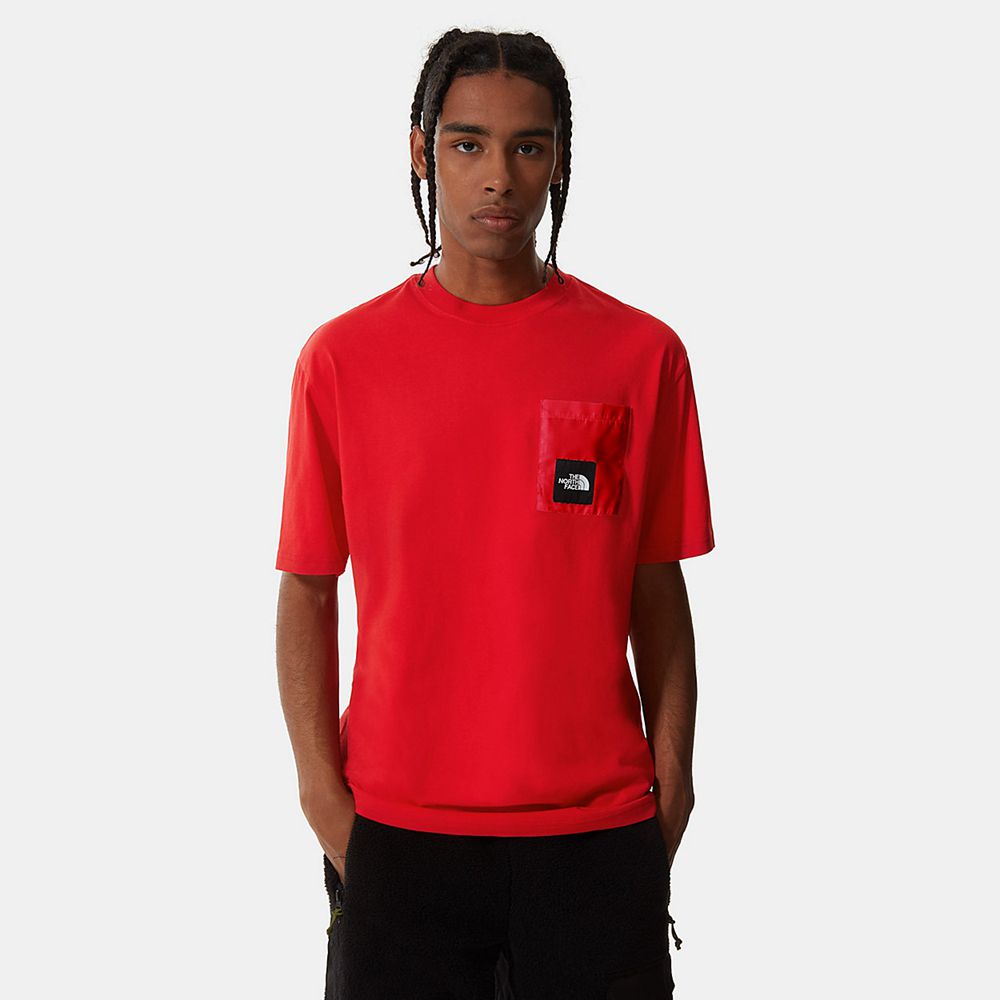 The North Face T-Shirts Mens Australia - The North Face Search & Rescue Pocket Red Mountain (IXJ-184